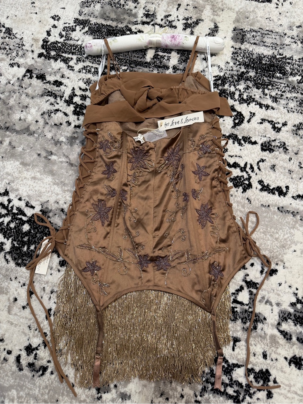 For Love and Lemons Olea Mini Dress Size medium NWT Retail $449 - Picture 13 of 15